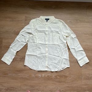 NWT ModCloth white long-sleeved shirt